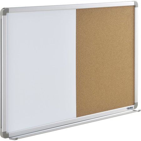 GLOBAL INDUSTRIAL 36W x 24H Combination Board - Whiteboard/Cork 695635